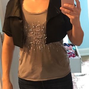 Black semi formal shrug-Max and Cleo